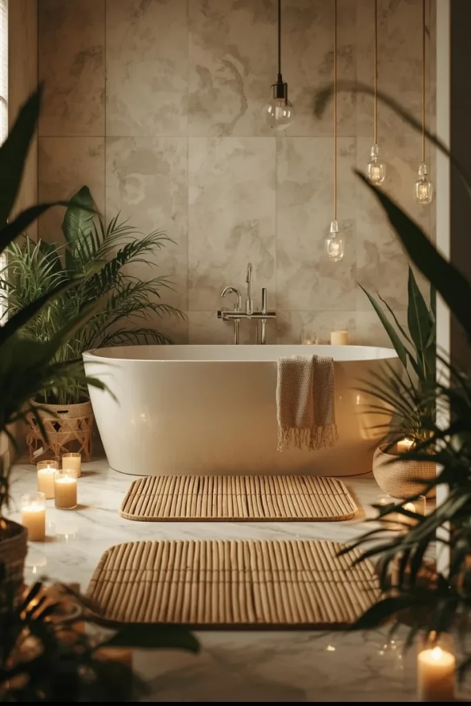 Bamboo or Teak Bath Mats