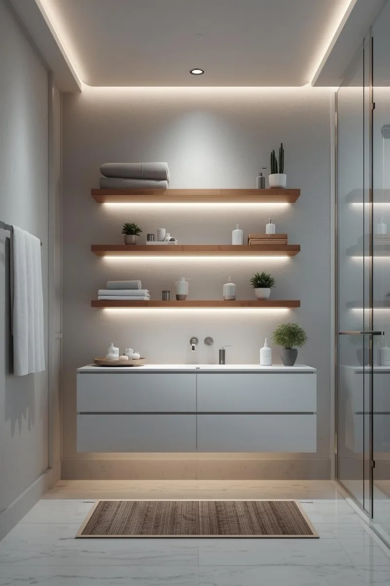 Floating Shelves for Storage