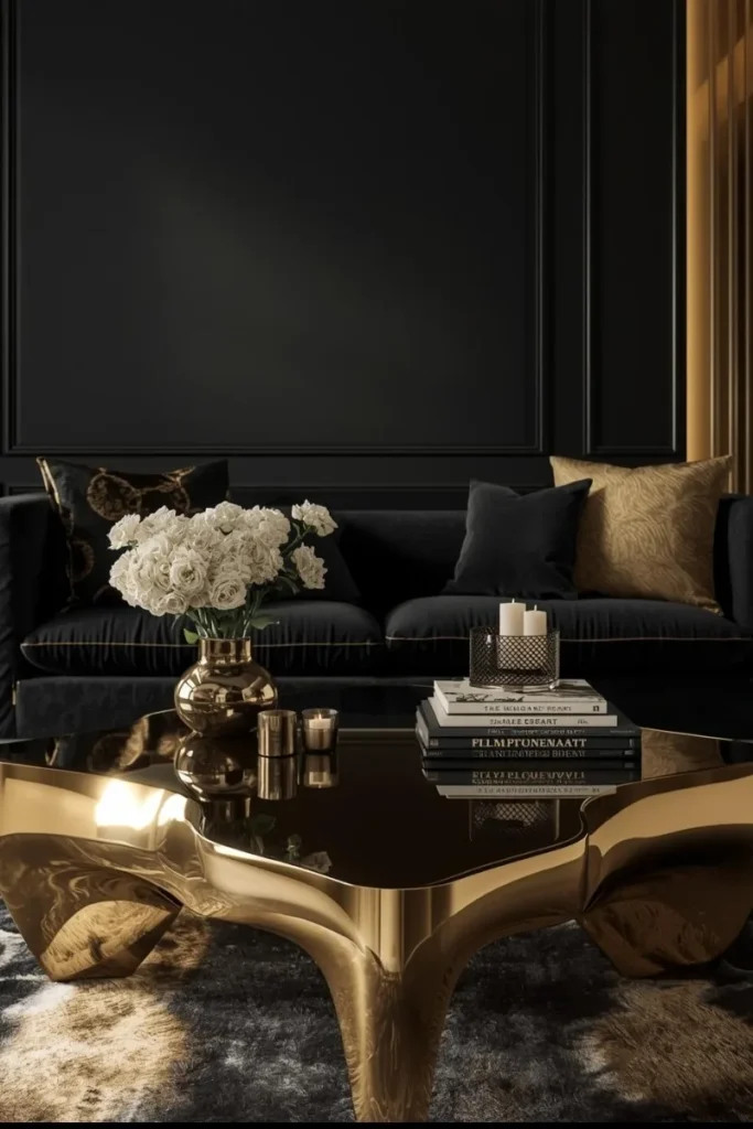 Golden Coffee Tables as Statement Pieces