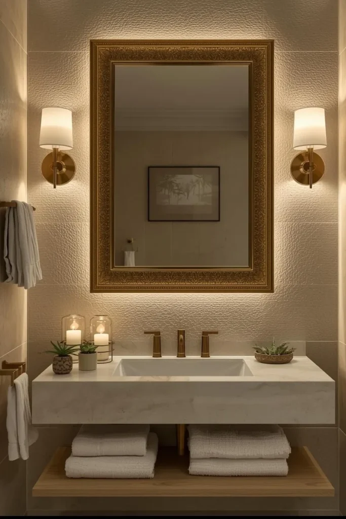 Statement Mirrors with Warm Frames
