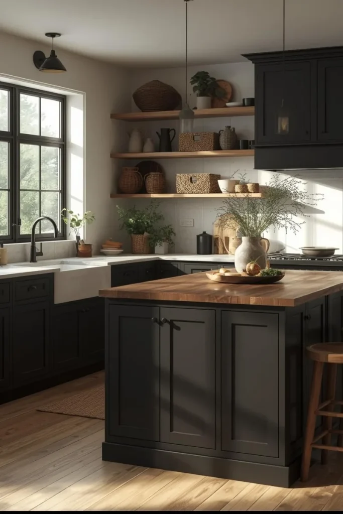 Modern Farmhouse with Black Elements