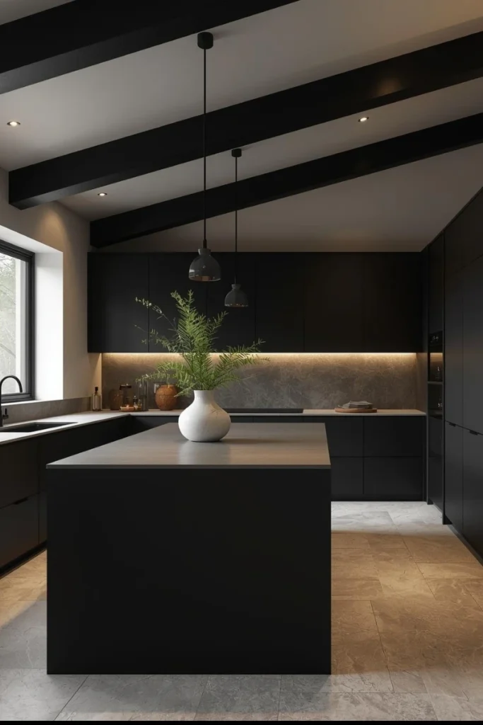Black Ceiling Beams for Architectural Drama