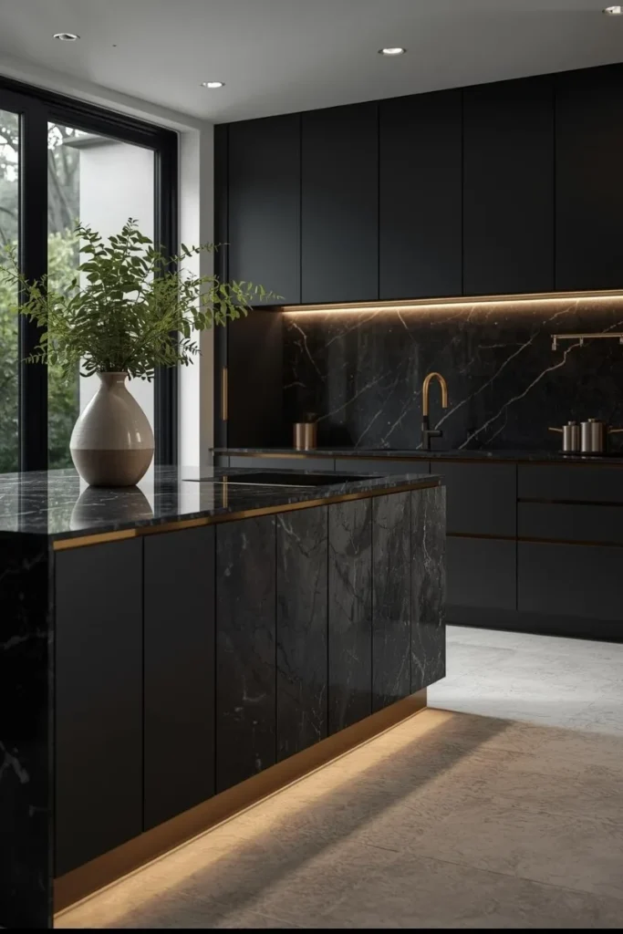 Black Quartz Countertops for Modern Sophistication
