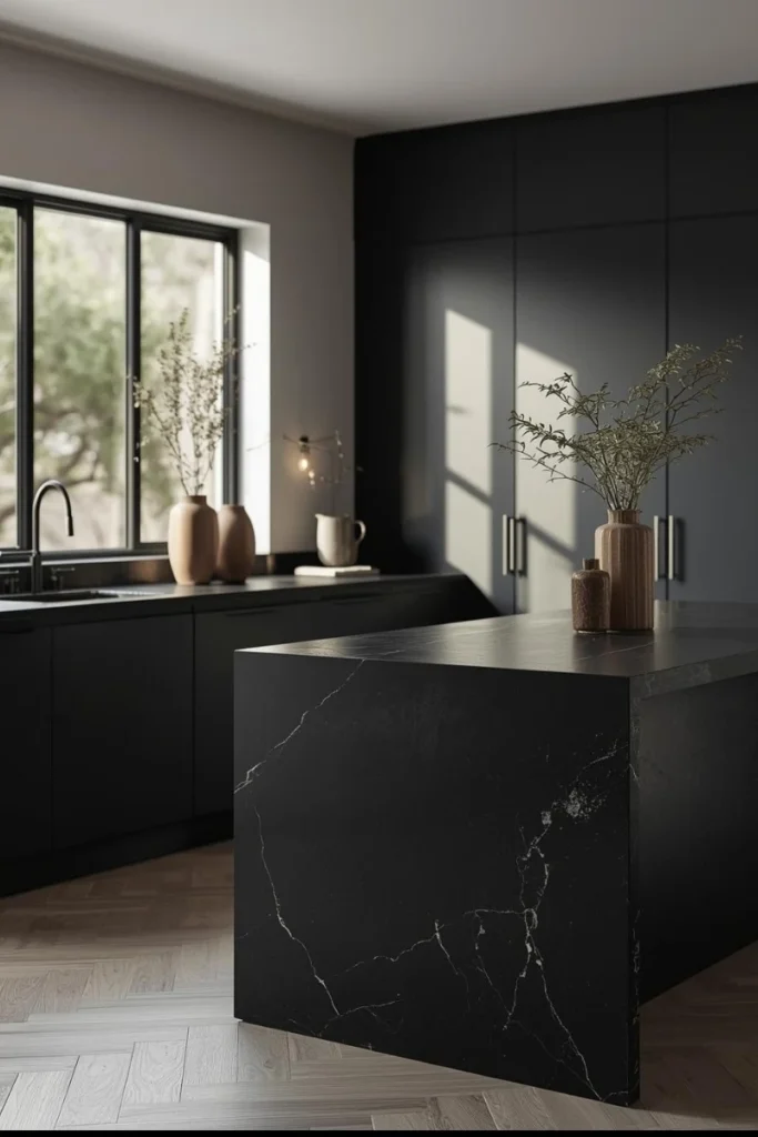 Black Countertop Edges for Defined Lines