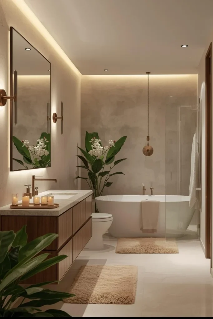 Layered Lighting with Sconces and Pendants