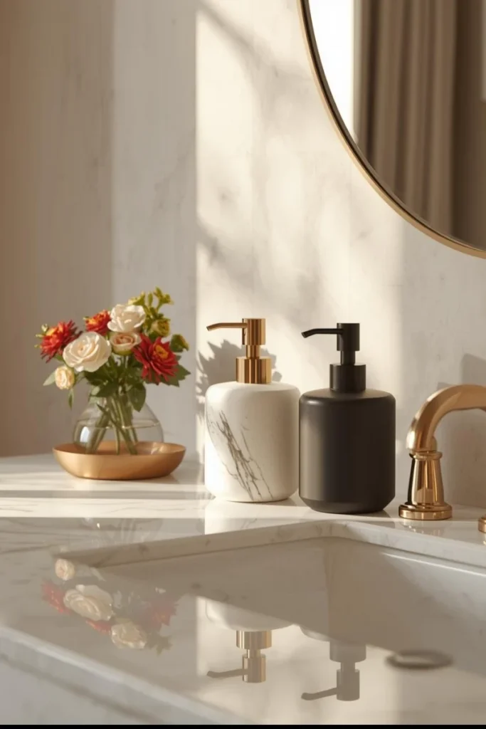 bathroom counter decor