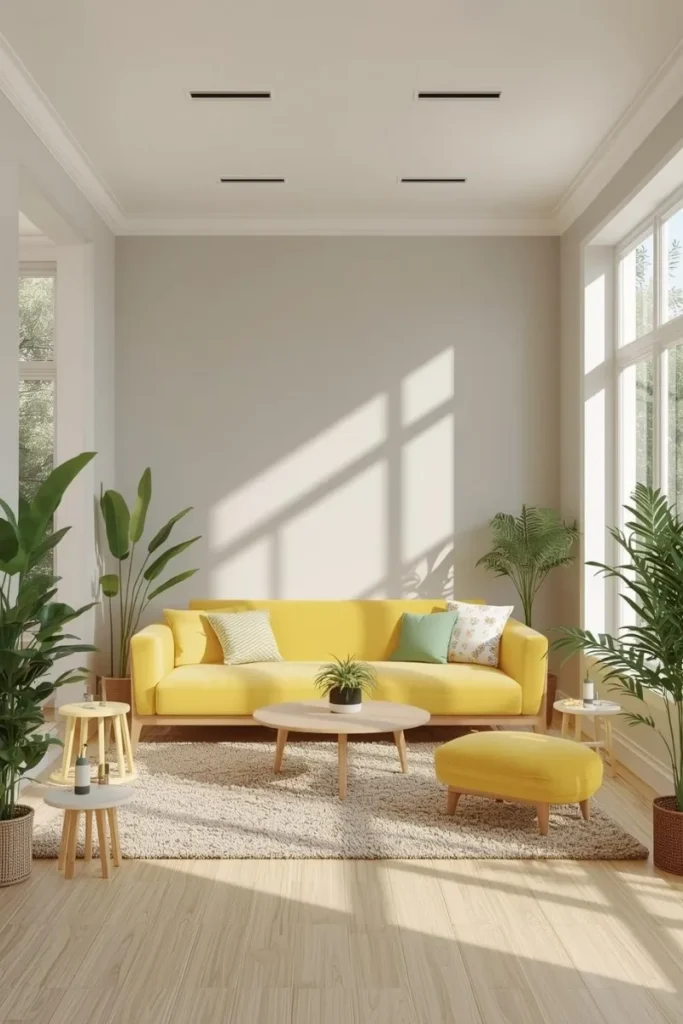  Gray and Yellow for Cheerful Contrast