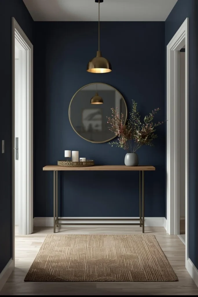 Accent Wall with Bold Paint or Wallpaper