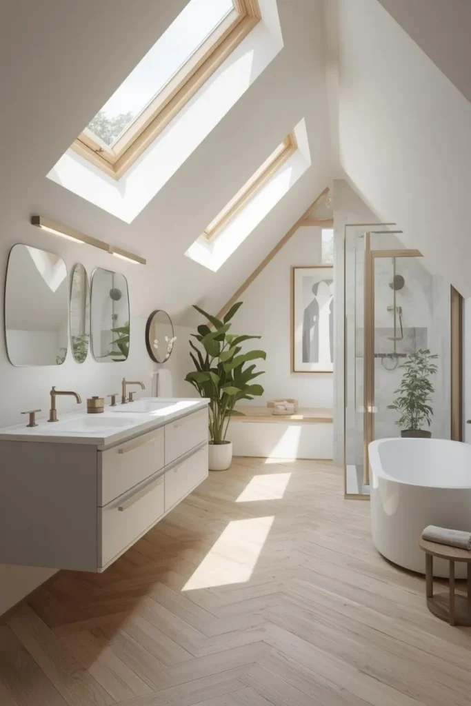  Attic Bathroom with Double Vanity
