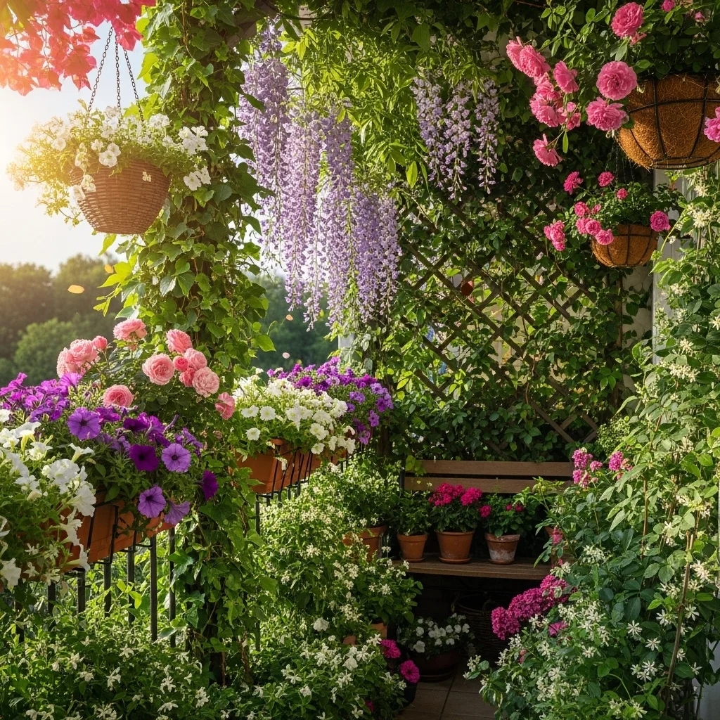 Balcony Garden with Climbing Plants
