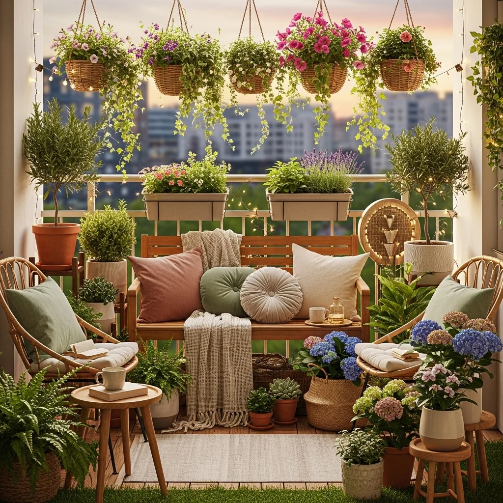 Balcony Garden with Seating