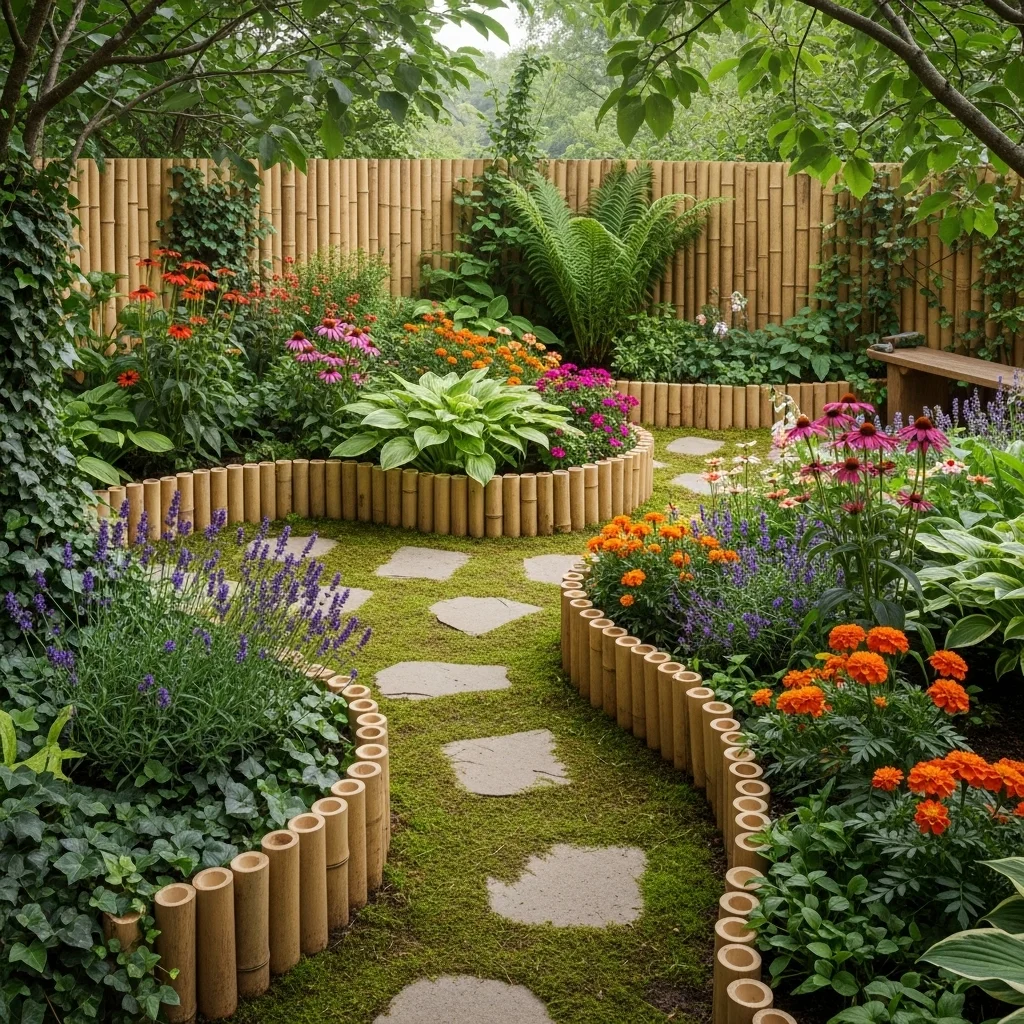 Bamboo Edging for a Natural Touch