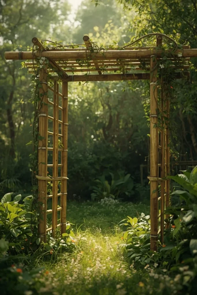 Bamboo Trellis for a Natural Look