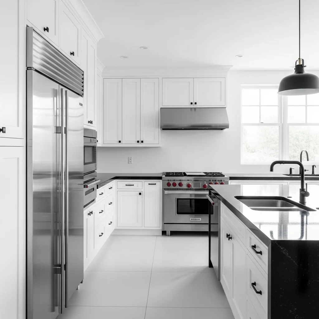  Black Countertops with White Cabinets