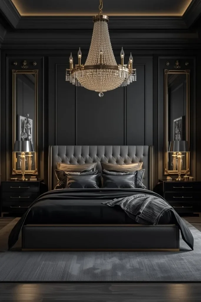 Black and Grey with Metallic Accents