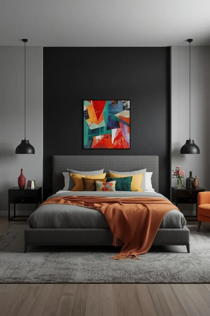 Black and Grey with Pops of Color