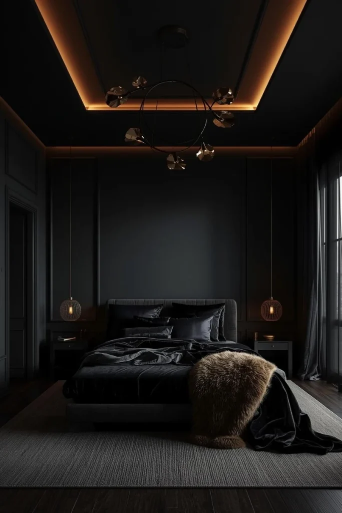 Black with Soft Lighting