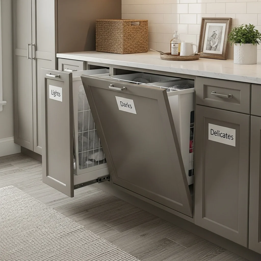  Cabinets with Built-In Laundry Hampers