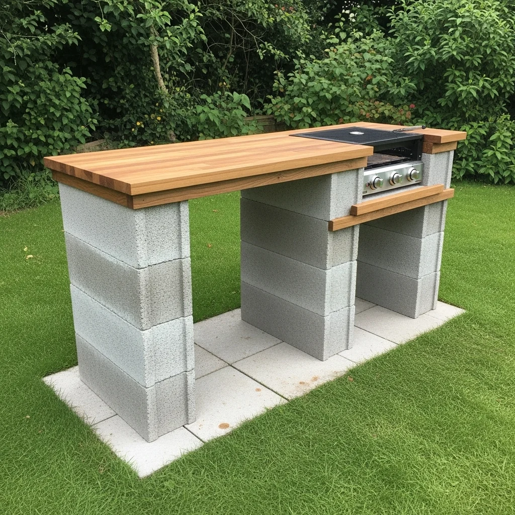  Cinder Block Outdoor Kitchen Base