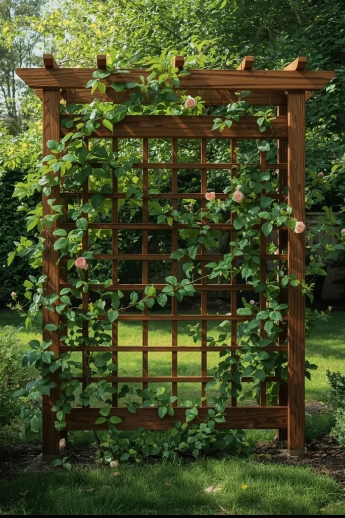 Classic Wooden Lattice Trellis
