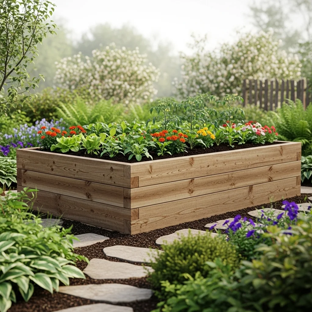 Classic Wooden Raised Garden Bed