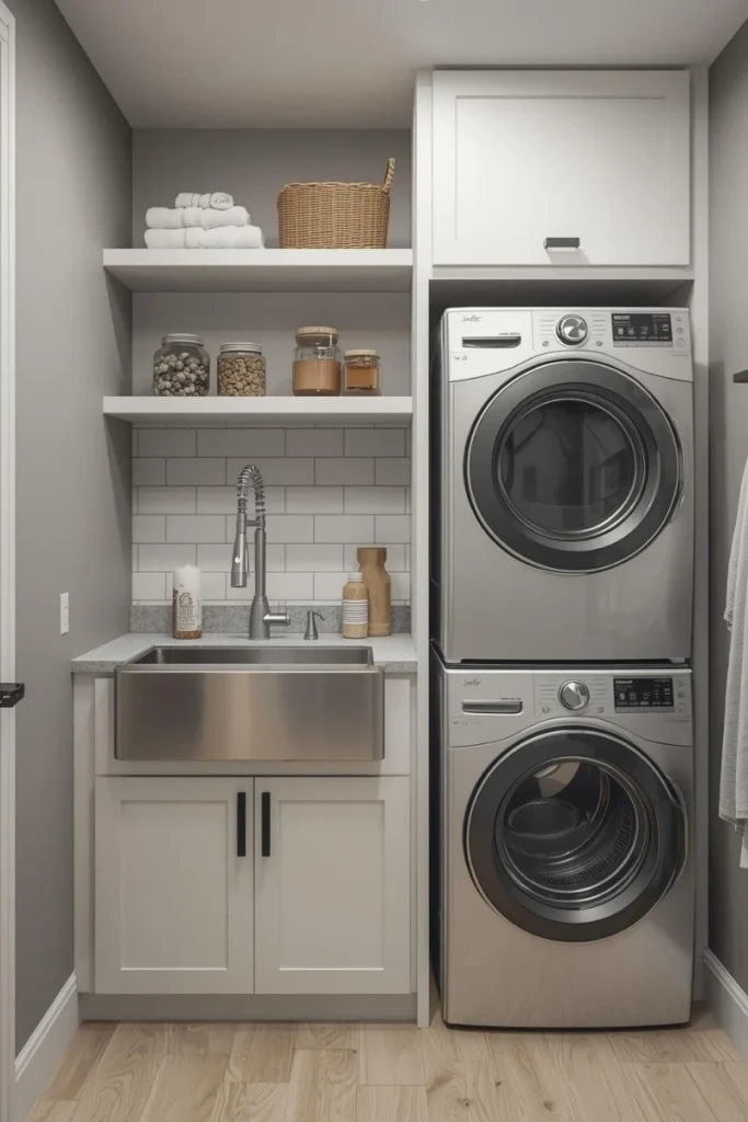 Compact Utility Sink Cabinet