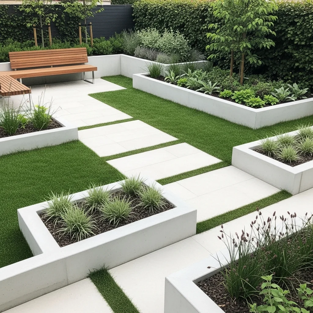 Concrete Edging for Modern Structure