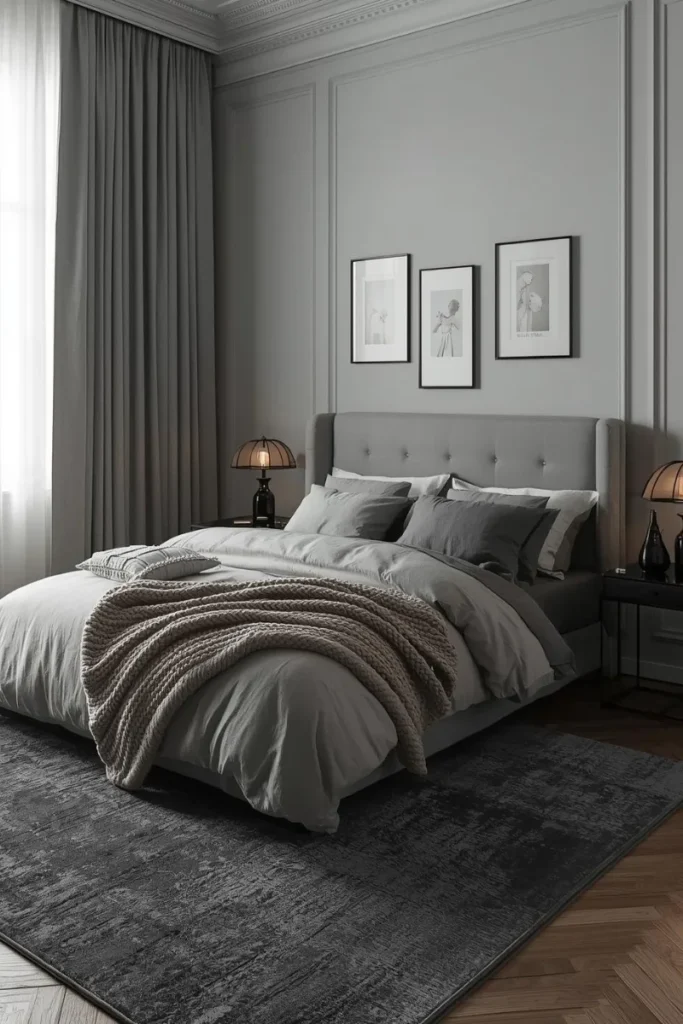 Cozy Grey Layers with Black Details