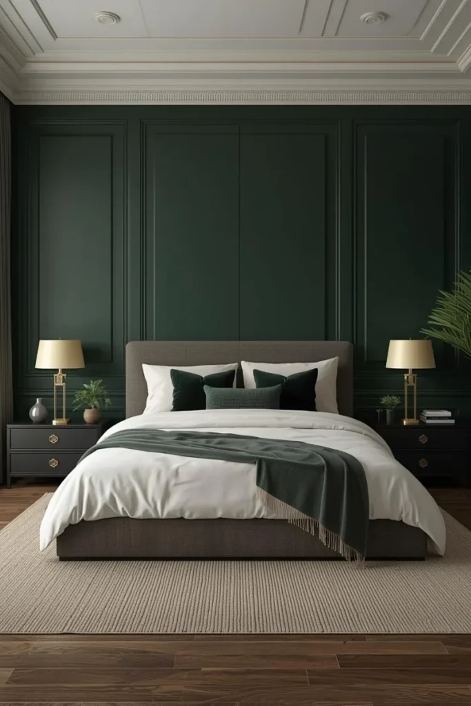 Dark Green Paneling