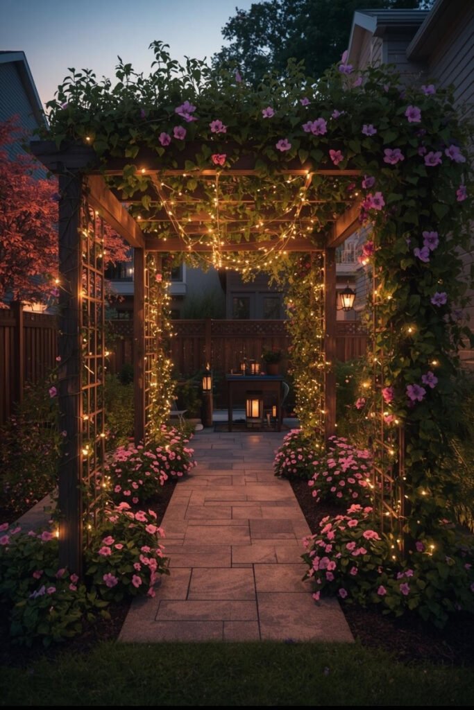 Decorative Trellis with Lights
