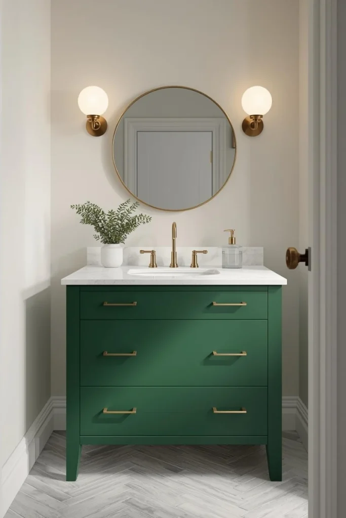 Emerald Green Vanity for Bold Style