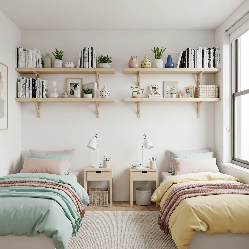 Floating Shelves to Save Floor Space