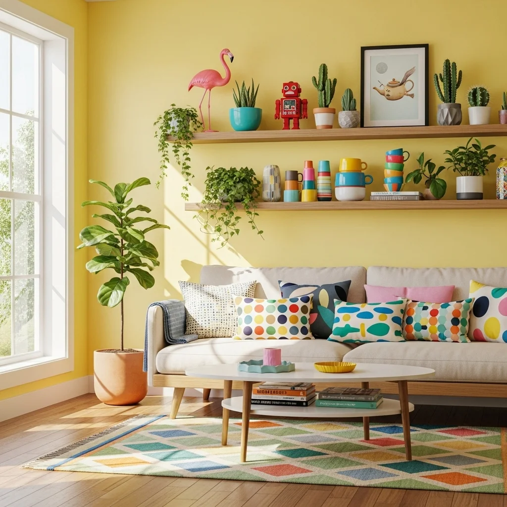 Floating Shelves with Fun Accessories