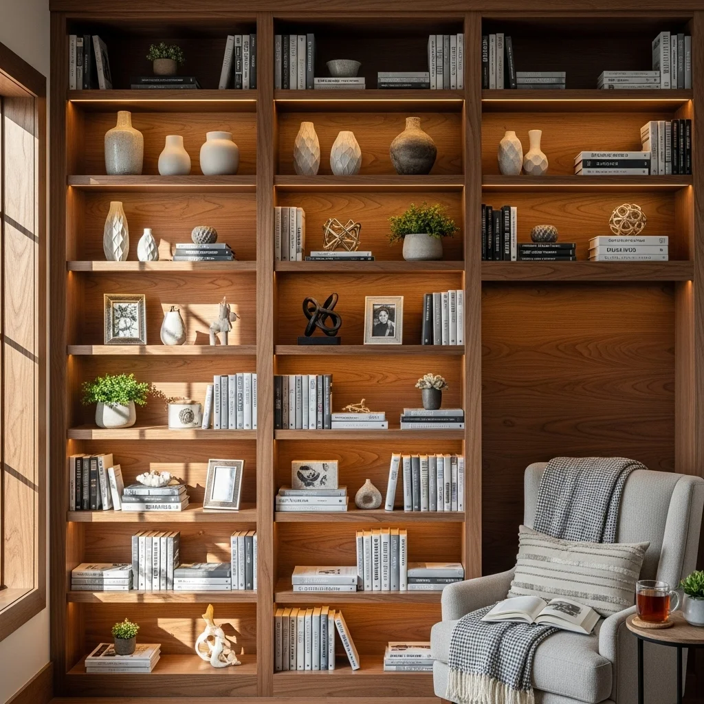 Floor-to-Ceiling Library Shelves