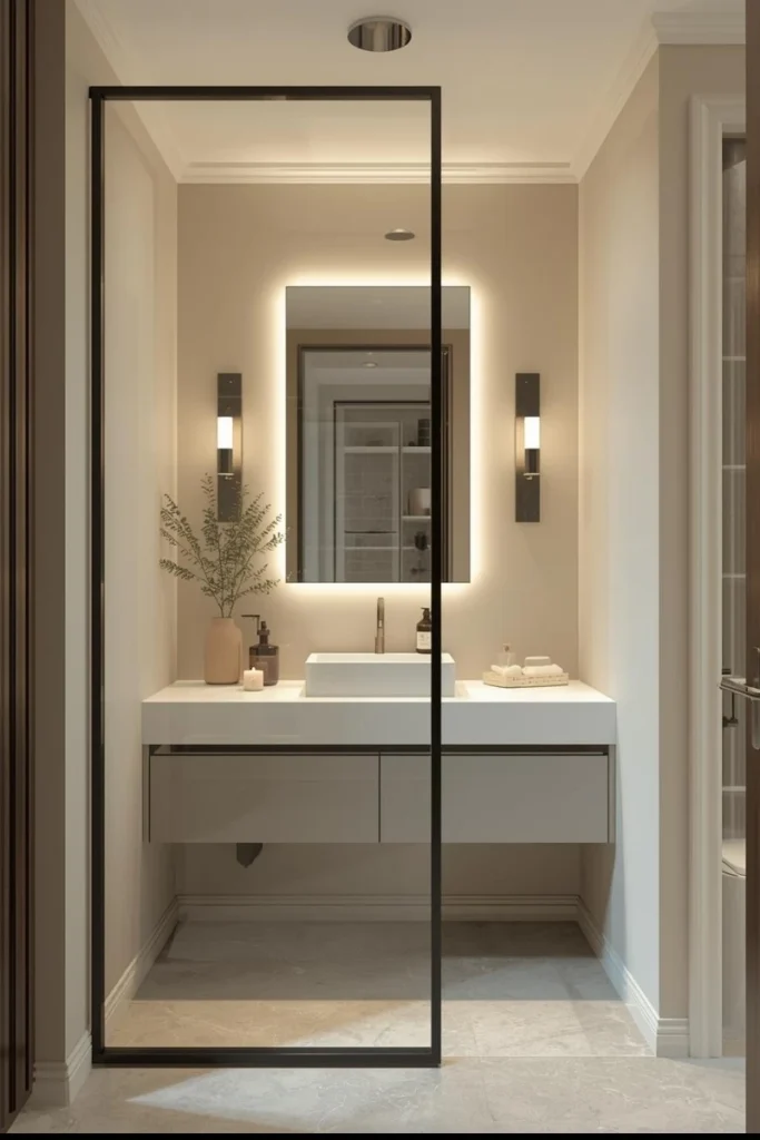 Frameless Glass Shower Partition