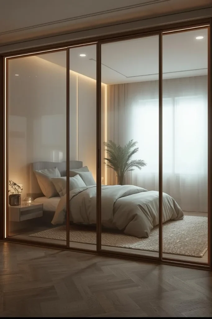 Frosted Glass Pivot Door