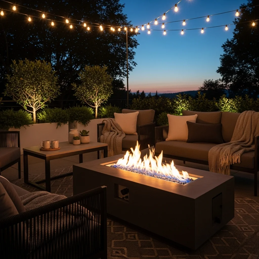 . Gas-Powered Fire Pit