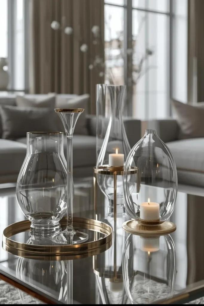 Glass and Metallic Accents