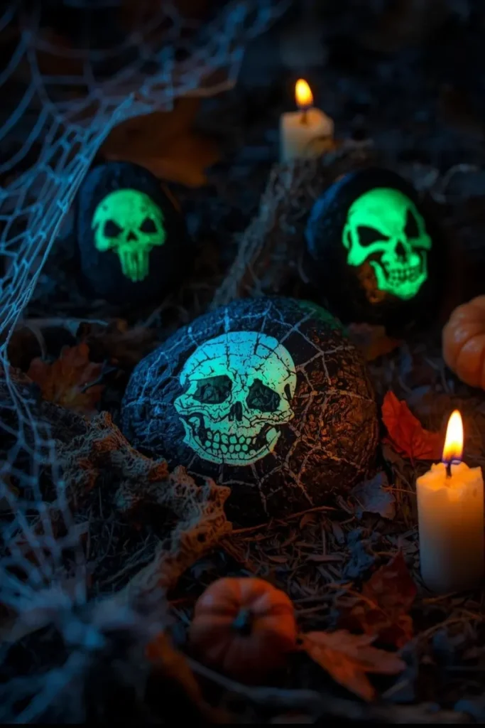Glow-in-the-Dark Skull Rocks