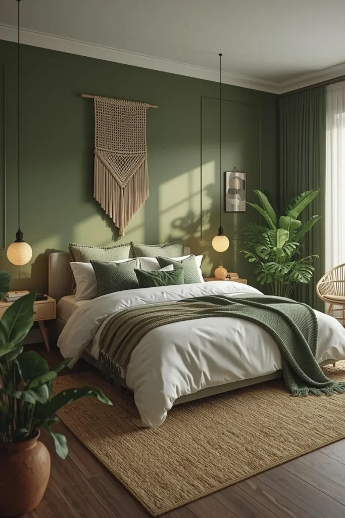 Green Bohemian Accents