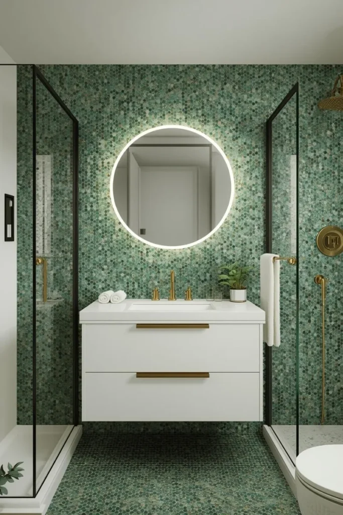 Green Mosaic Tiles for Artistic Flair