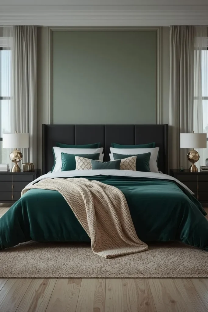 Green Velvet Bedding