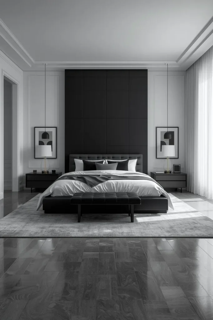 Grey Floors with Black and White Accents