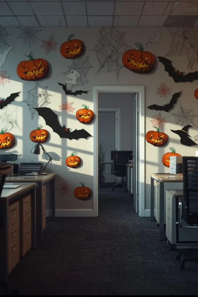 Halloween-Themed Wall and Door Decals