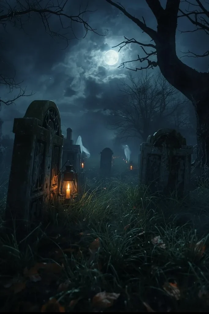 Haunted Graveyard Scene