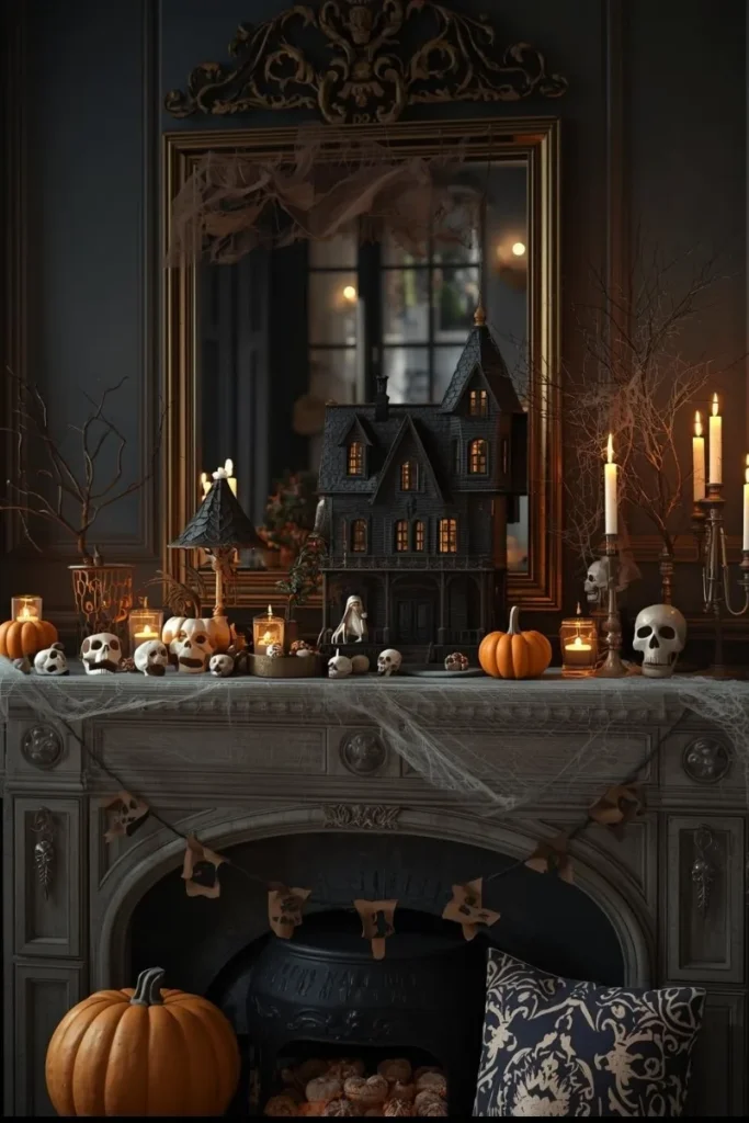 Haunted House Mantel Scene