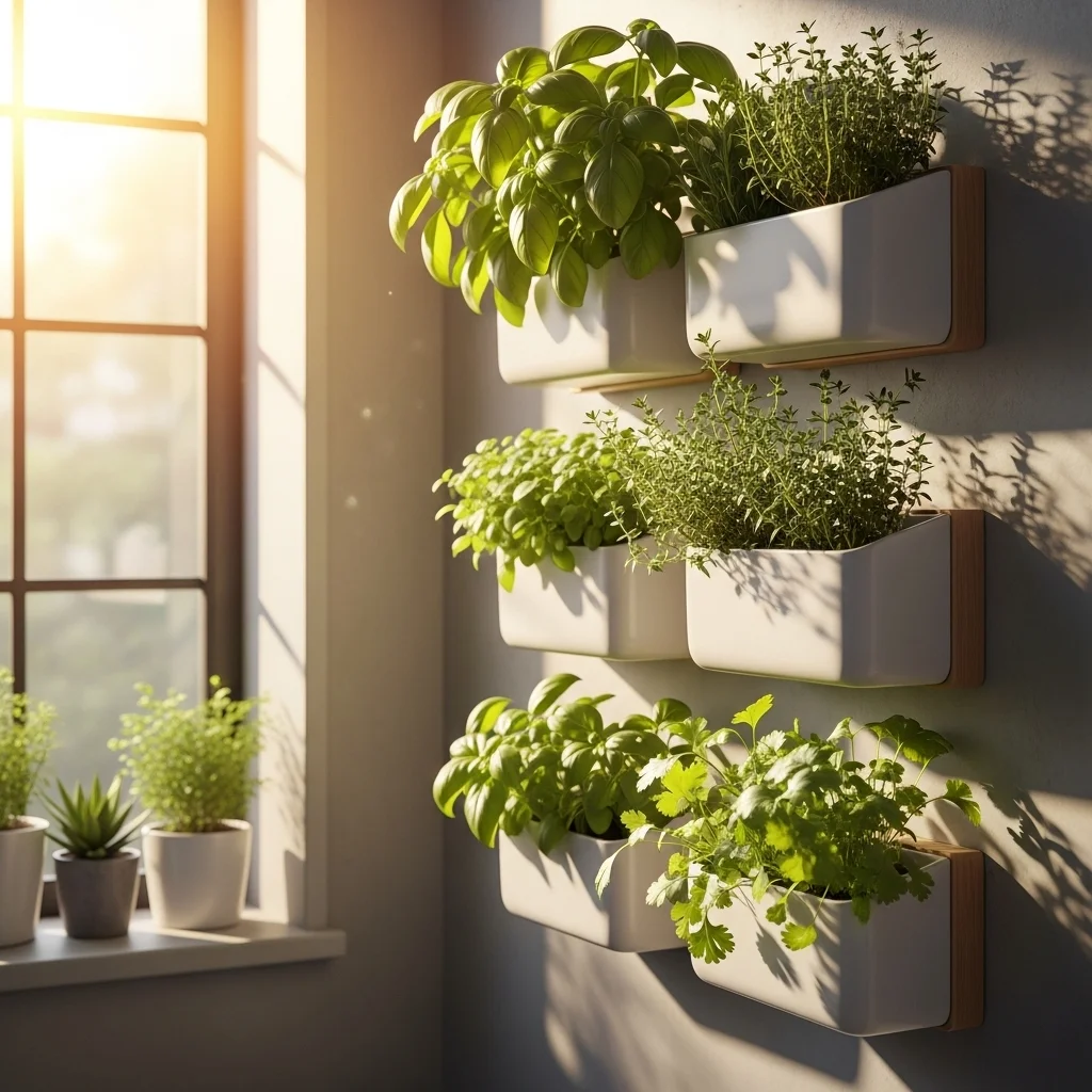  Indoor Wall-Mounted Herb Garden