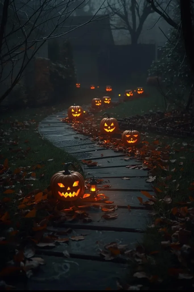 Jack-o’-Lantern Pathway Lights