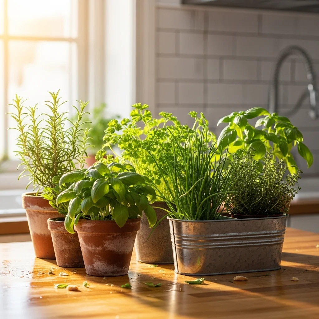 Kitchen Countertop Herb Garden