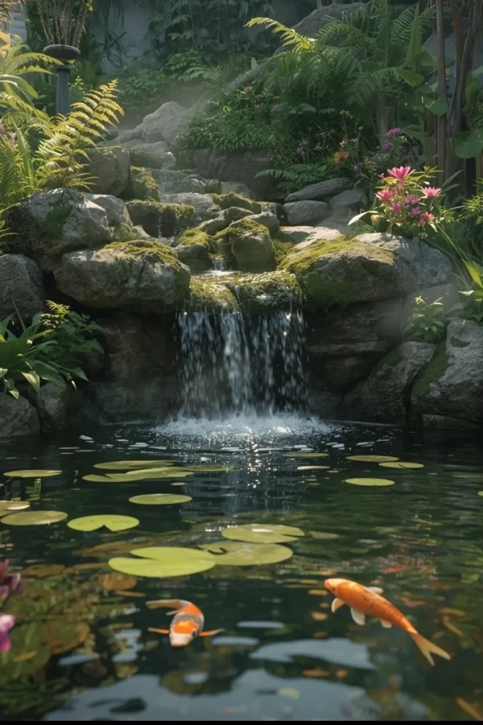 Koi Pond Waterfall